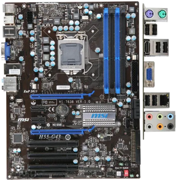 материнской платы MSI H55-G43