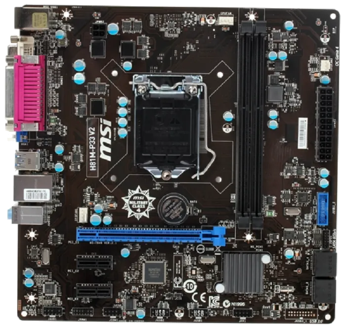 материнской платы MSI H81M-P33 V2