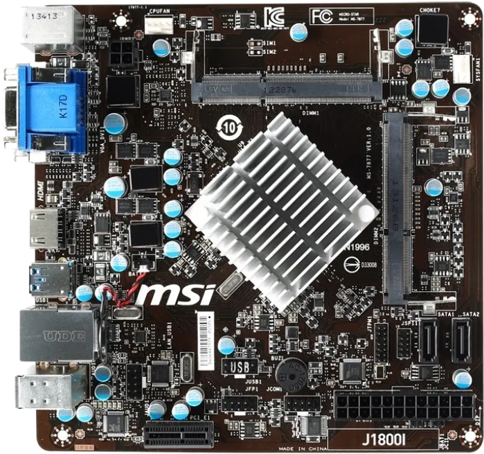 материнской платы MSI J1800I