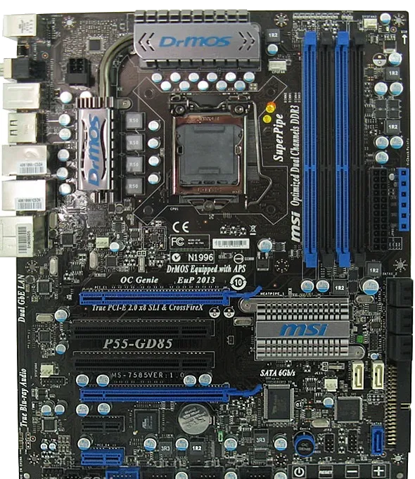 материнской платы MSI P55-GD85